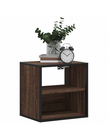 Comodino a Muro Rovere Marrone 40x31x39,5 cm