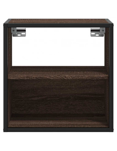 Comodino a Muro Rovere Marrone 40x31x39,5 cm