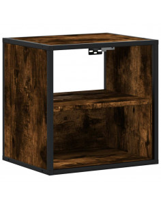 Comodino a Muro Rovere Fumo 40x31x39,5 cm