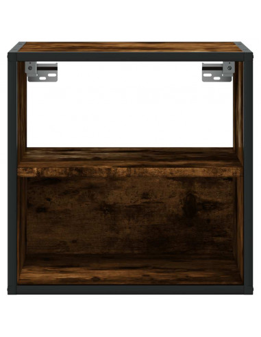 Comodino a Muro Rovere Fumo 40x31x39,5 cm