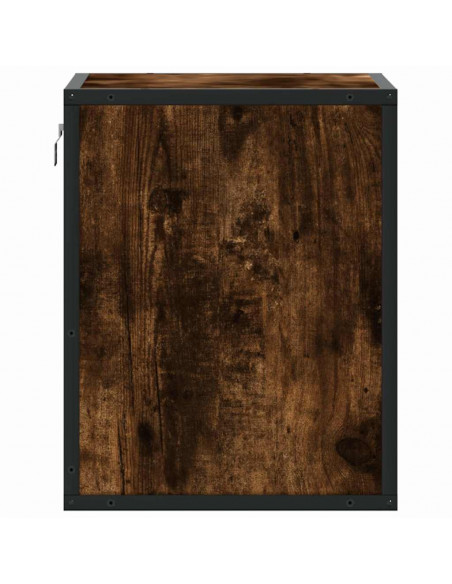 Comodino a Muro Rovere Fumo 40x31x39,5 cm