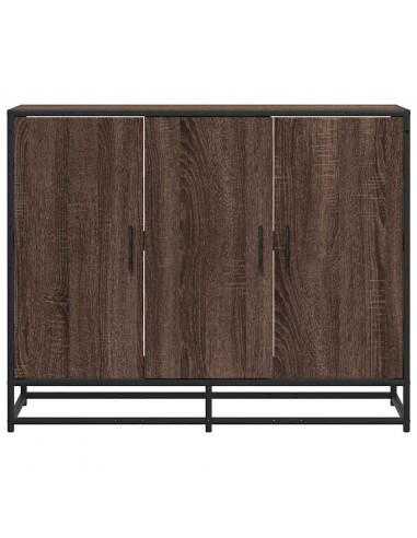 Credenza Rovere Marrone 94x35x76 cm in Legno Multistrato