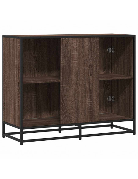 Credenza Rovere Marrone 94x35x76 cm in Legno Multistrato