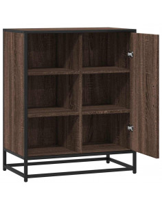 Credenza Rovere Marrone 62x35x76 cm in Legno Multistrato