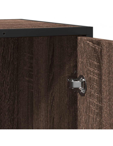 Credenza Rovere Marrone 62x35x76 cm in Legno Multistrato