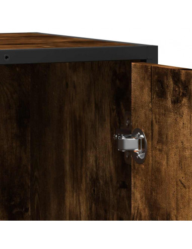 Credenza Rovere Fumo 62x35x76 cm in Legno Multistrato