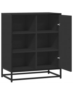 Credenza Nero 62x35x76 cm in Legno Multistrato