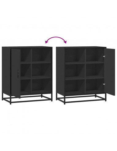 Credenza Nero 62x35x76 cm in Legno Multistrato