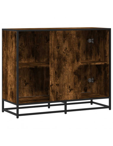 Credenza Rovere Fumo 94x35x76 cm in Legno Multistrato