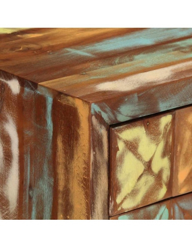 Cassettiera Multicolore 70x35x70 cm Legno Massello di Recupero
