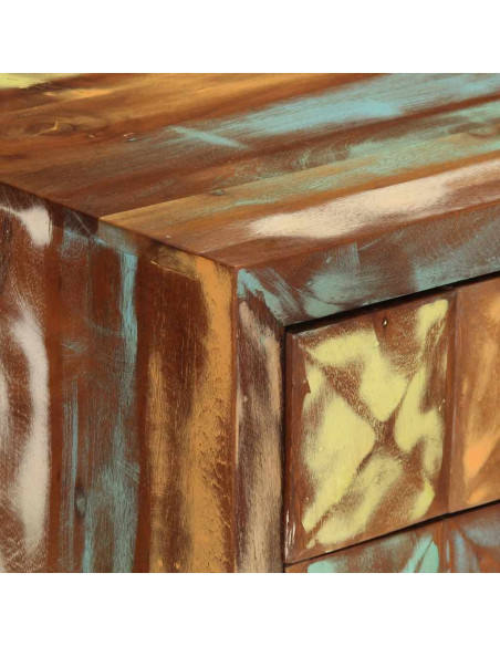 Cassettiera Multicolore 70x35x70 cm Legno Massello di Recupero