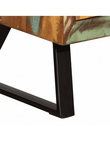 Cassettiera Multicolore 70x35x70 cm Legno Massello di Recupero