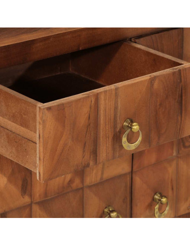 Cassettiera Marrone ambra 70x35x70 cm in Legno Massello Acacia