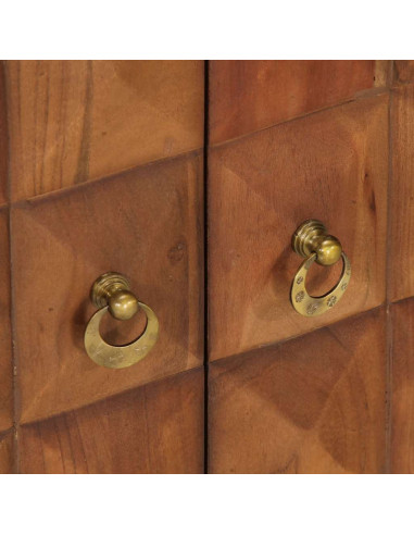 Cassettiera Marrone ambra 70x35x70 cm in Legno Massello Acacia