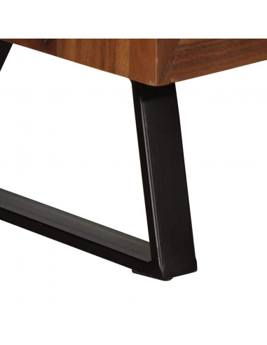 Cassettiera Marrone ambra 70x35x70 cm in Legno Massello Acacia