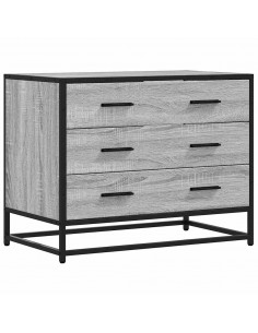 Cassettiera Grigio Sonoma 70x41x56 cm in Legno Multistrato