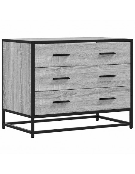 Cassettiera Grigio Sonoma 70x41x56 cm in Legno Multistrato