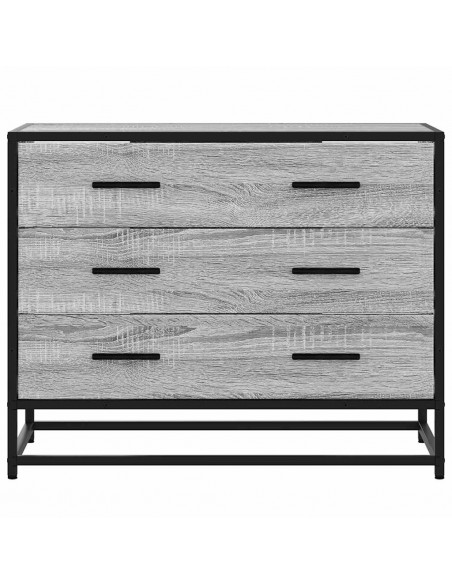 Cassettiera Grigio Sonoma 70x41x56 cm in Legno Multistrato