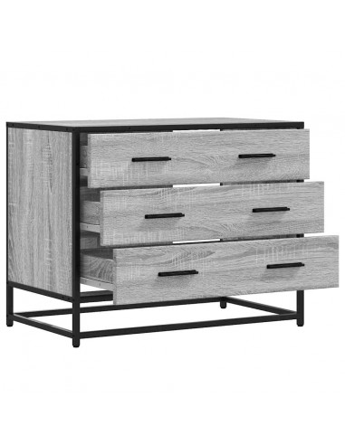 Cassettiera Grigio Sonoma 70x41x56 cm in Legno Multistrato