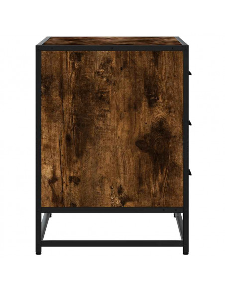 Cassettiera Rovere Fumo 70x41x56 cm in Legno Multistrato