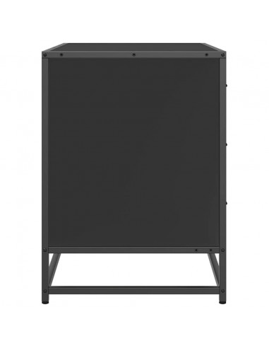 Cassettiera Nera 70x41x56 cm in Legno Multistrato