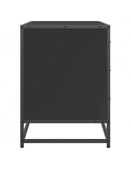 Cassettiera Nera 70x41x56 cm in Legno Multistrato