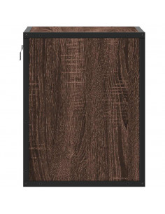 Comodini a Muro 2 pz Rovere Marrone 40x31x39,5 cm