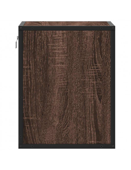 Comodini a Muro 2 pz Rovere Marrone 40x31x39,5 cm