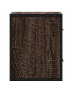 Comodini a Muro 2 pz Rovere Marrone 40x31x39,5 cm
