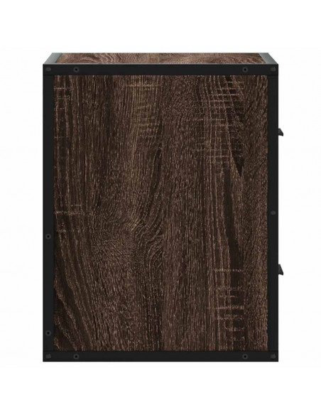 Comodini a Muro 2 pz Rovere Marrone 40x31x39,5 cm
