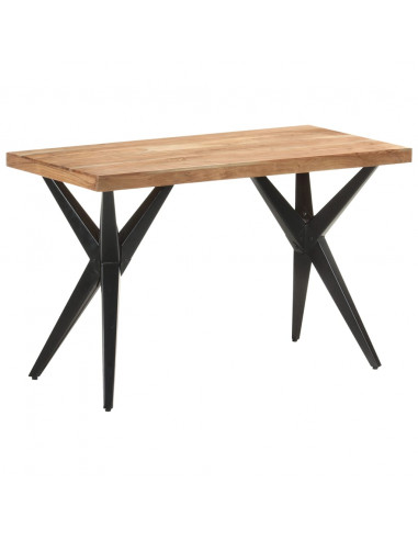 Tavolo da Pranzo 120x60x76 cm in Legno Massello di Acacia