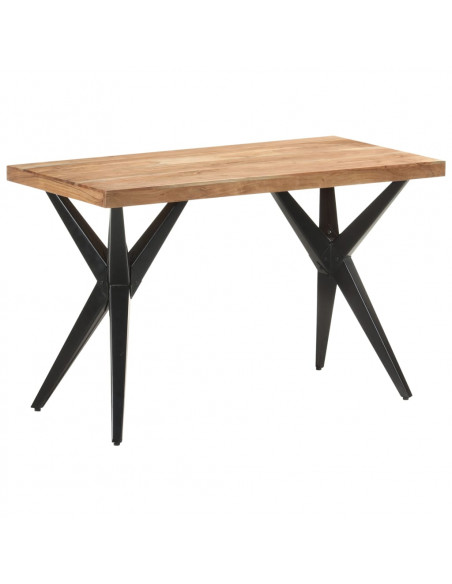 Tavolo da Pranzo 120x60x76 cm in Legno Massello di Acacia