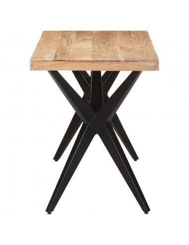 Tavolo da Pranzo 120x60x76 cm in Legno Massello di Acacia