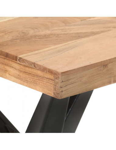 Tavolo da Pranzo 120x60x76 cm in Legno Massello di Acacia