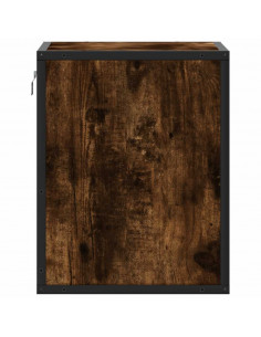 Comodini a Muro 2 pz Rovere Fumo 40x31x39,5 cm