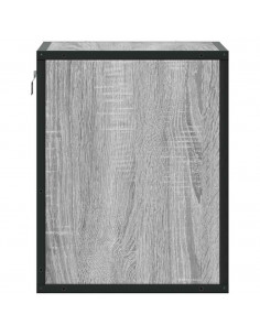 Comodini a Muro 2 pz Grigio Sonoma 40x31x39,5 cm