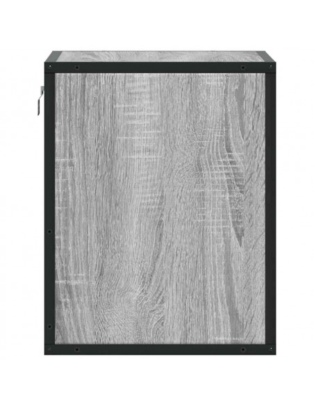 Comodini a Muro 2 pz Grigio Sonoma 40x31x39,5 cm