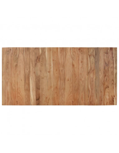 Tavolo da Pranzo Nero 180x90x77 cm in Legno Massello d'Acacia