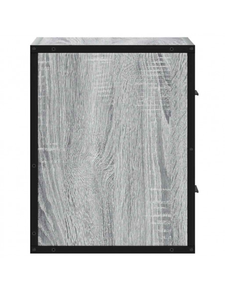 Comodini a Muro 2 pz Grigio Sonoma 40x31x39,5 cm