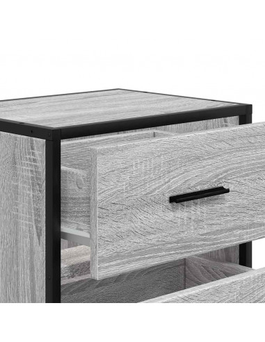 Comodini a Muro 2 pz Grigio Sonoma 40x31x39,5 cm