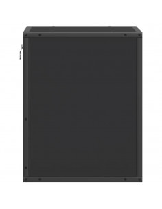 Comodini a Muro 2 pz Nero 40x31x39,5 cm