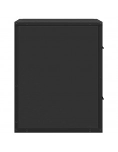 Comodini a Muro 2 pz Nero 40x31x39,5 cm