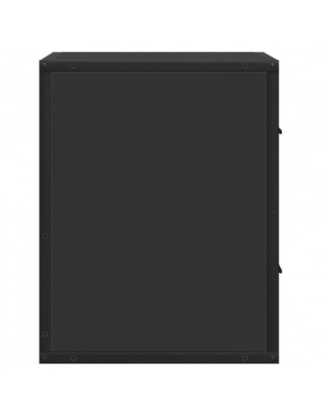 Comodini a Muro 2 pz Nero 40x31x39,5 cm