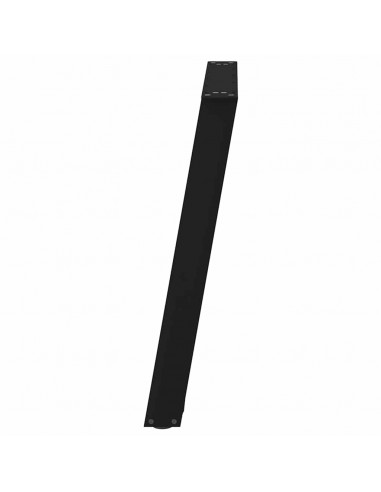 vidXL Gambe Tavolo Pranzo a Forma di U 2 pz Nero 80x(72-73) cm Acciaio