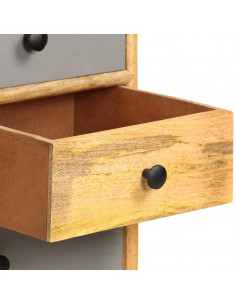 Credenza 110x30x82 cm in Legno Massello di Mango