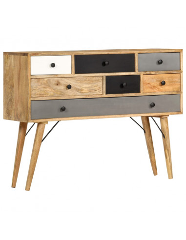 Credenza 110x30x82 cm in Legno Massello di Mango