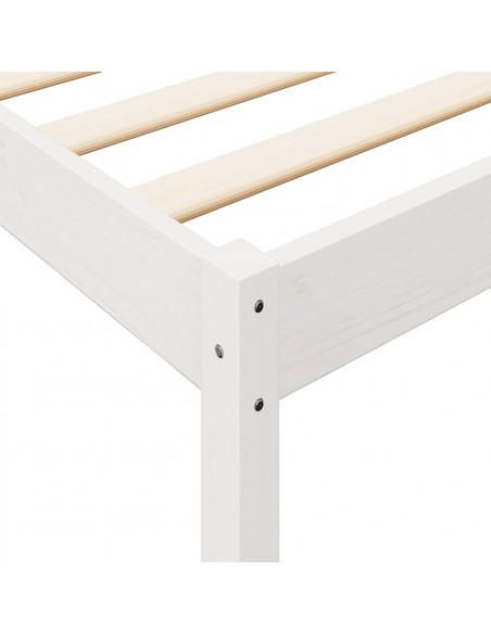 Letto Libreria senza Materasso Bianco 120x200 cm Legno di Pino