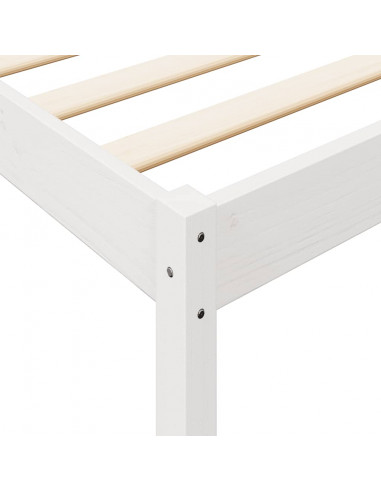Letto Libreria senza Materasso Bianco 100x200 cm Legno di Pino