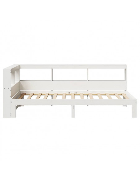 Letto Libreria senza Materasso Bianca 90x200 cm Legno di Pino