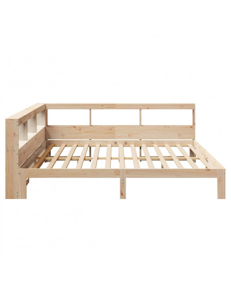 Letto Libreria senza Materasso 180x200 cm in Legno di Pino
